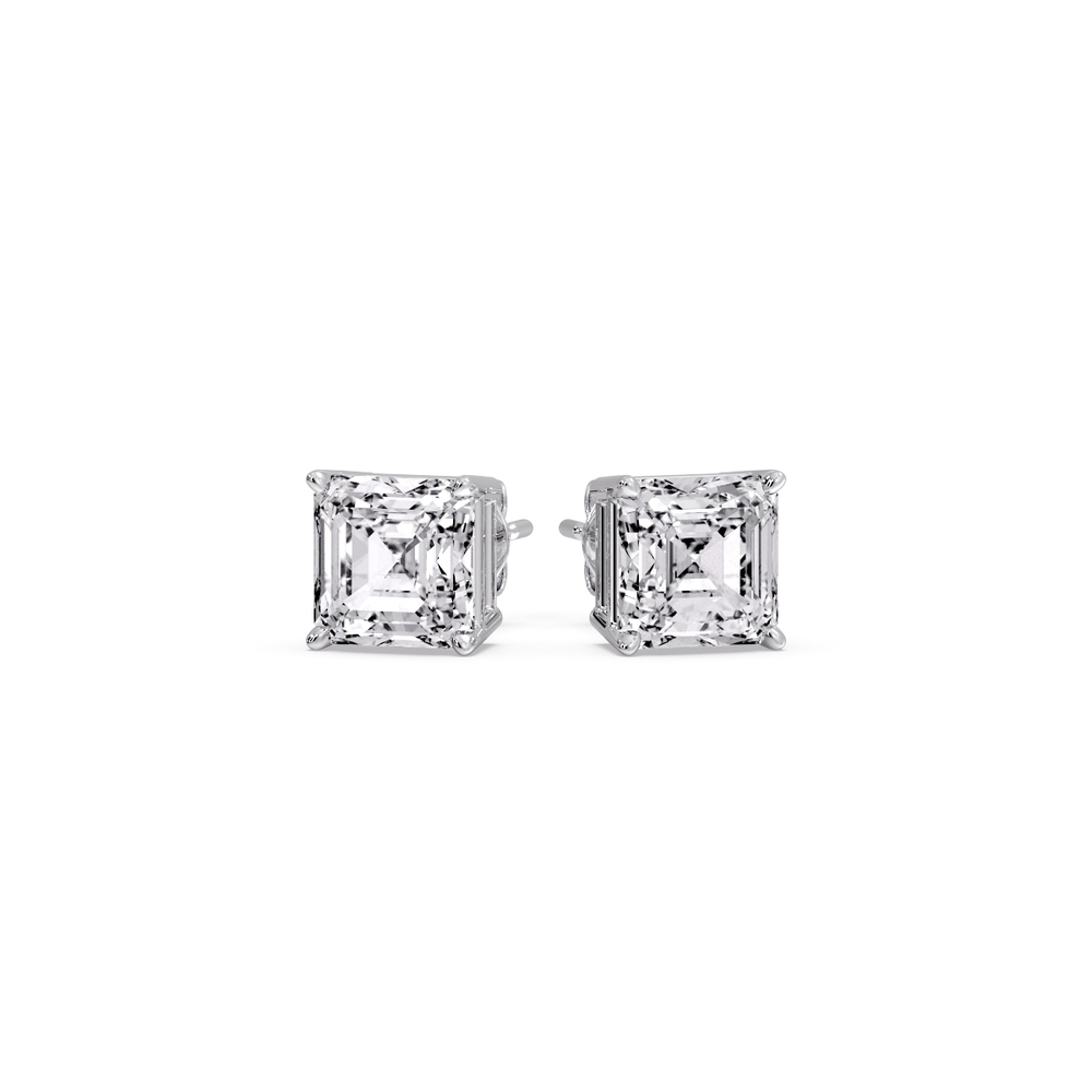 Fascinating Diamonds 1.50 Carat Asscher Cut Diamond Stud Earring