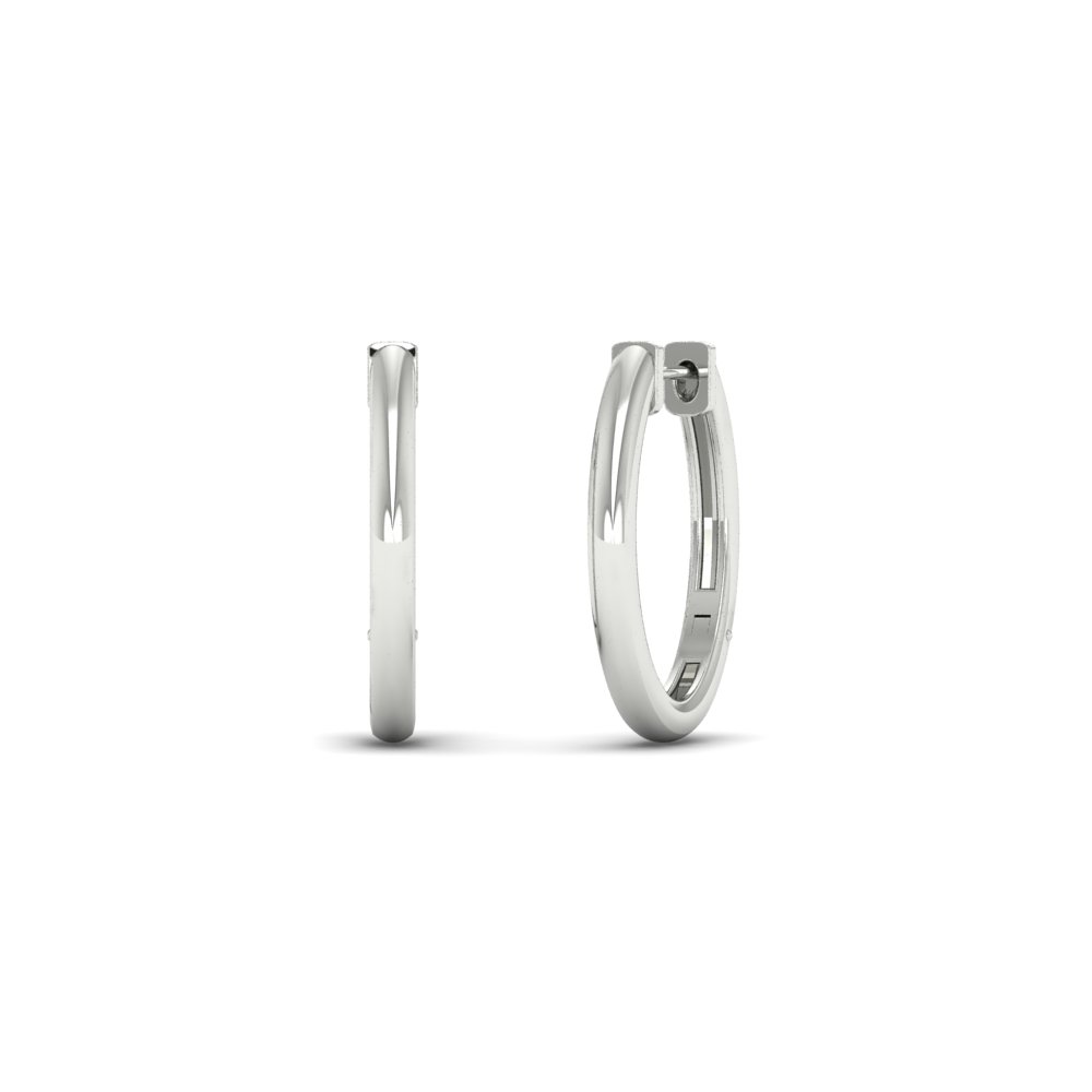 simple small hoops earring in white gold FDEAR11075ANGLE2 NL WG