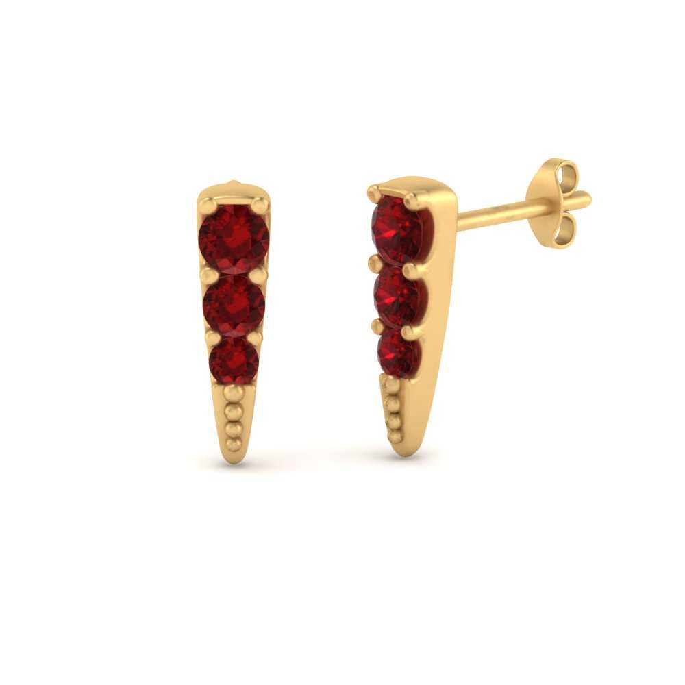 tiny-spike-ruby-earrings-in- FDEAR9583GRUDR-NL-YG