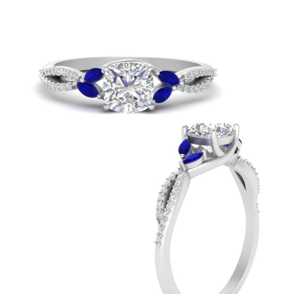 twisted-split-cushion-cut-vine-lab diamond engagement-ring-with-sapphire-in-FDENR3211CURGSABLANGLE3-NL-WG