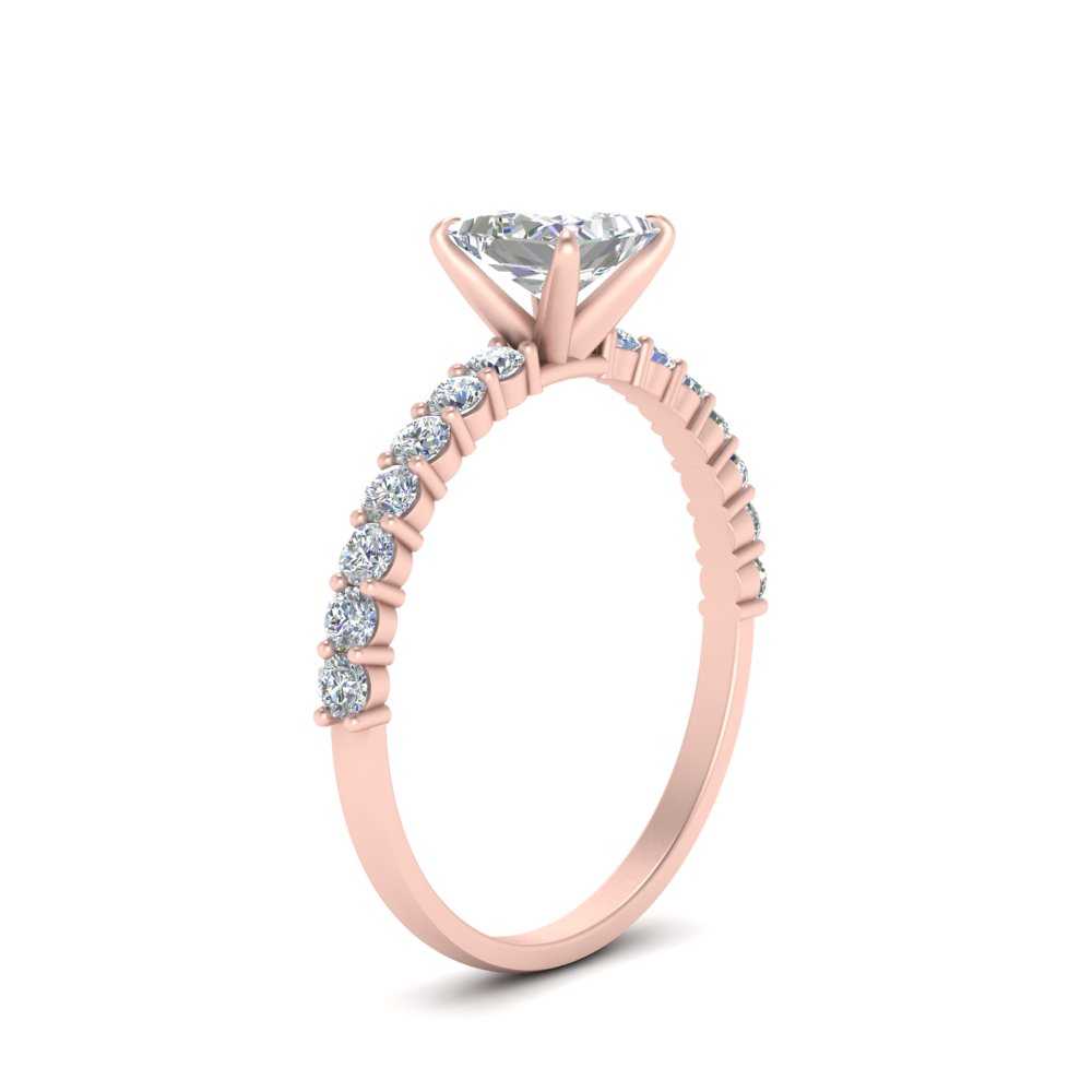 2 Carat Princess Cut Classic Diamond Engagement Ring In 18K Rose Gold ...