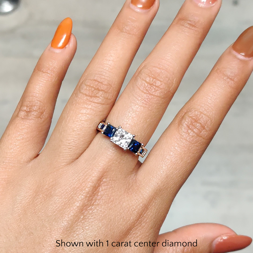 OMI PRIVE Sapphire & Diamond 3 Stone Ring – Reis-Nichols Jewelers