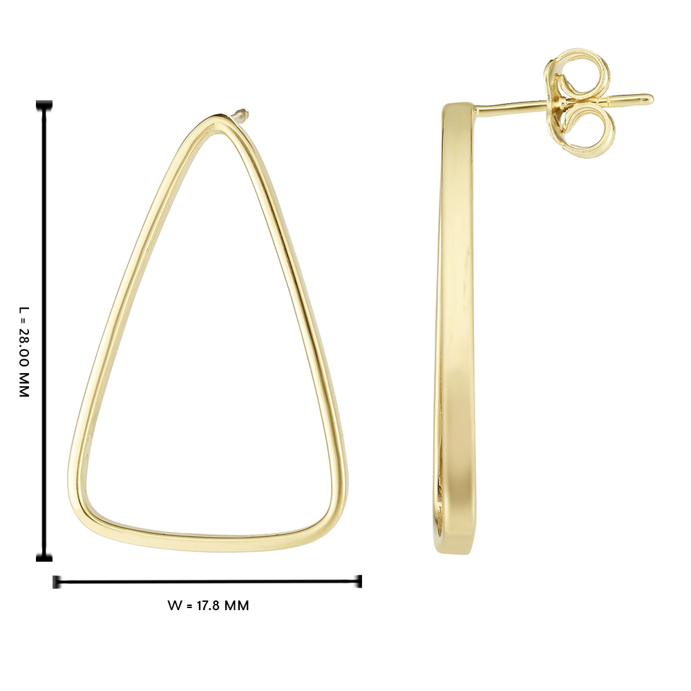 Large Open Triangle Earring with 14K Yellow Gold undefined