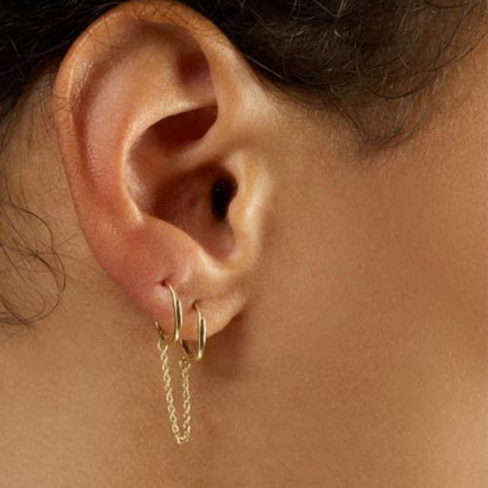 double-pierced-chain-huggies-earring-in-FDERC11087-NL-YG-FACE