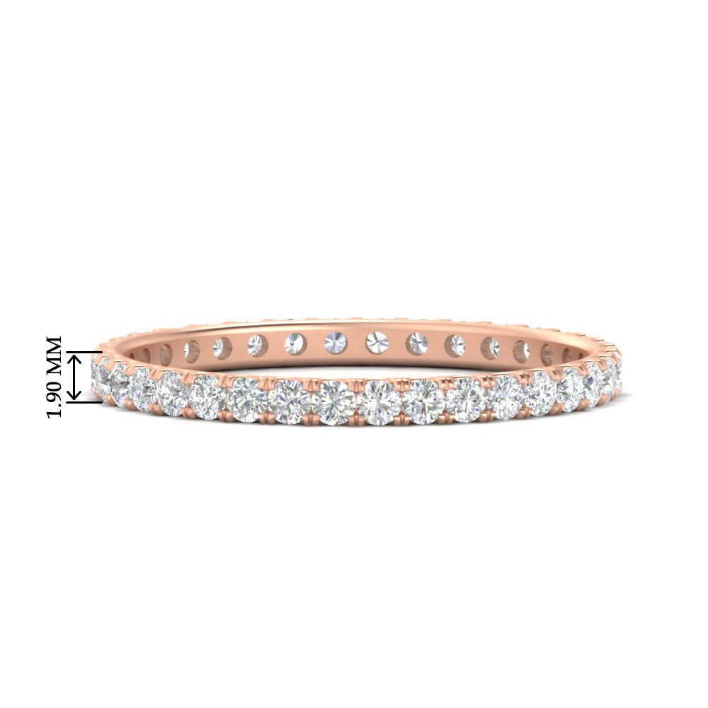 0.50 Ct. Round Diamond Eternity Anniversary Band with 14K Rose Gold White Diamond