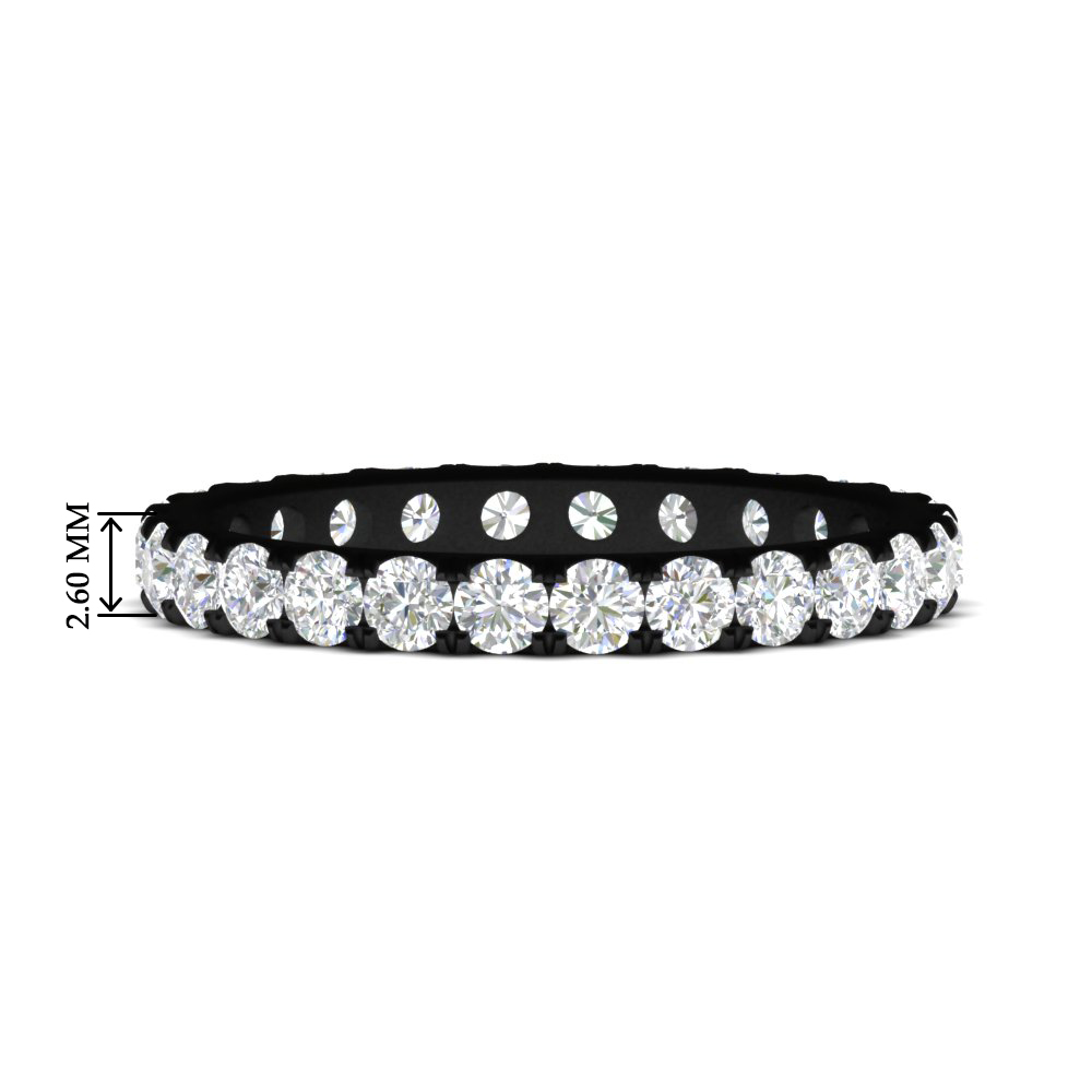 Black Gold 1 Carat Diamond Eternity Band with 14K Black Gold White Diamond