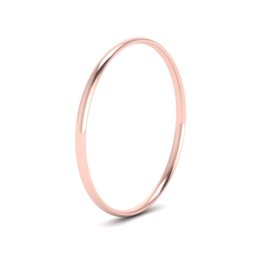 Comfort Fit Plain Stack Wedding Band with 14K Rose Gold undefined
