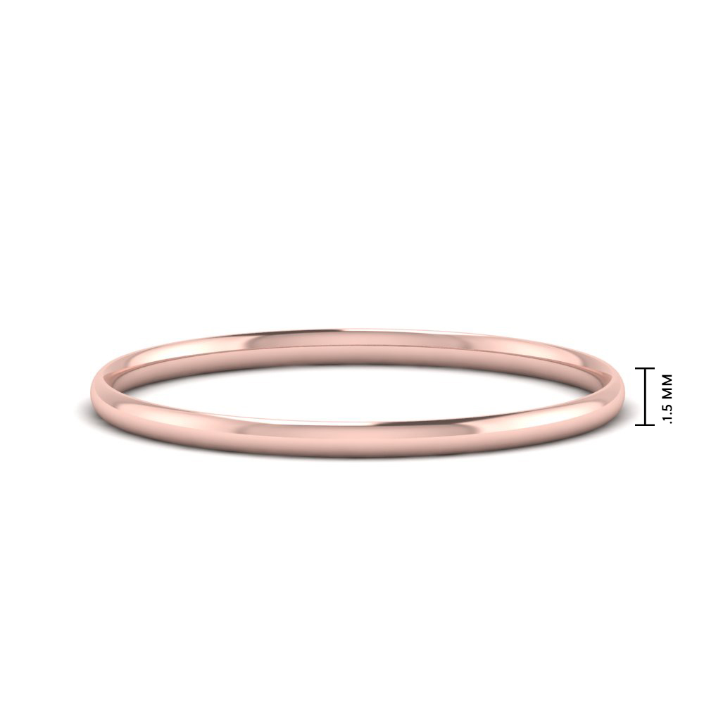 Comfort Fit Plain Stack Wedding Band with 14K Rose Gold undefined