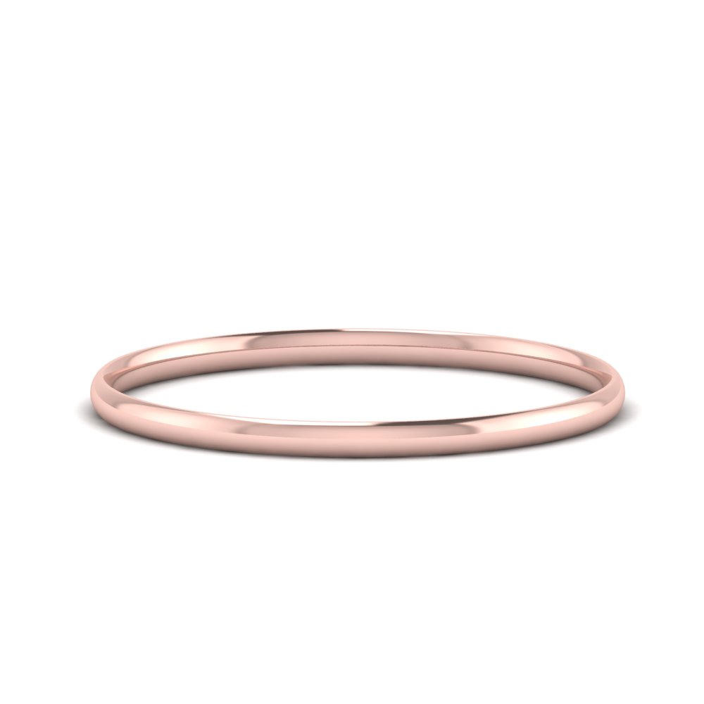 Comfort Fit Plain Stack Wedding Band with 14K Rose Gold undefined