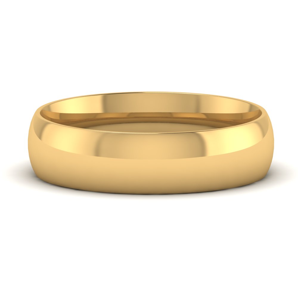 12 mm Mens Classic Comfort Fit Wedding Band with 14K Yellow Gold undefined