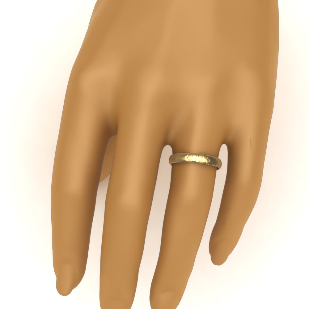 Rock Texture Mens Wedding Band Lightweight 6 mm with 14K Yellow Gold undefined