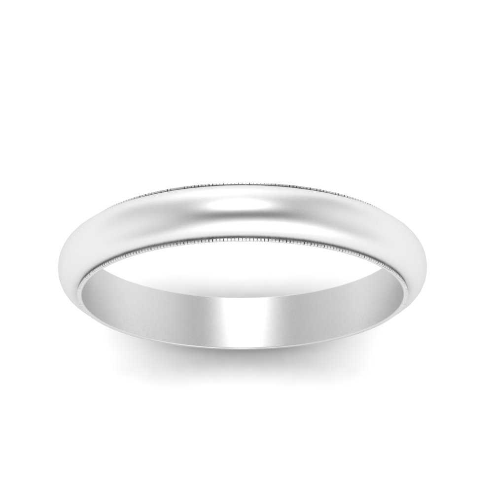 6 Mm Mens Comfort Fit Classic Band with 14K White Gold undefined