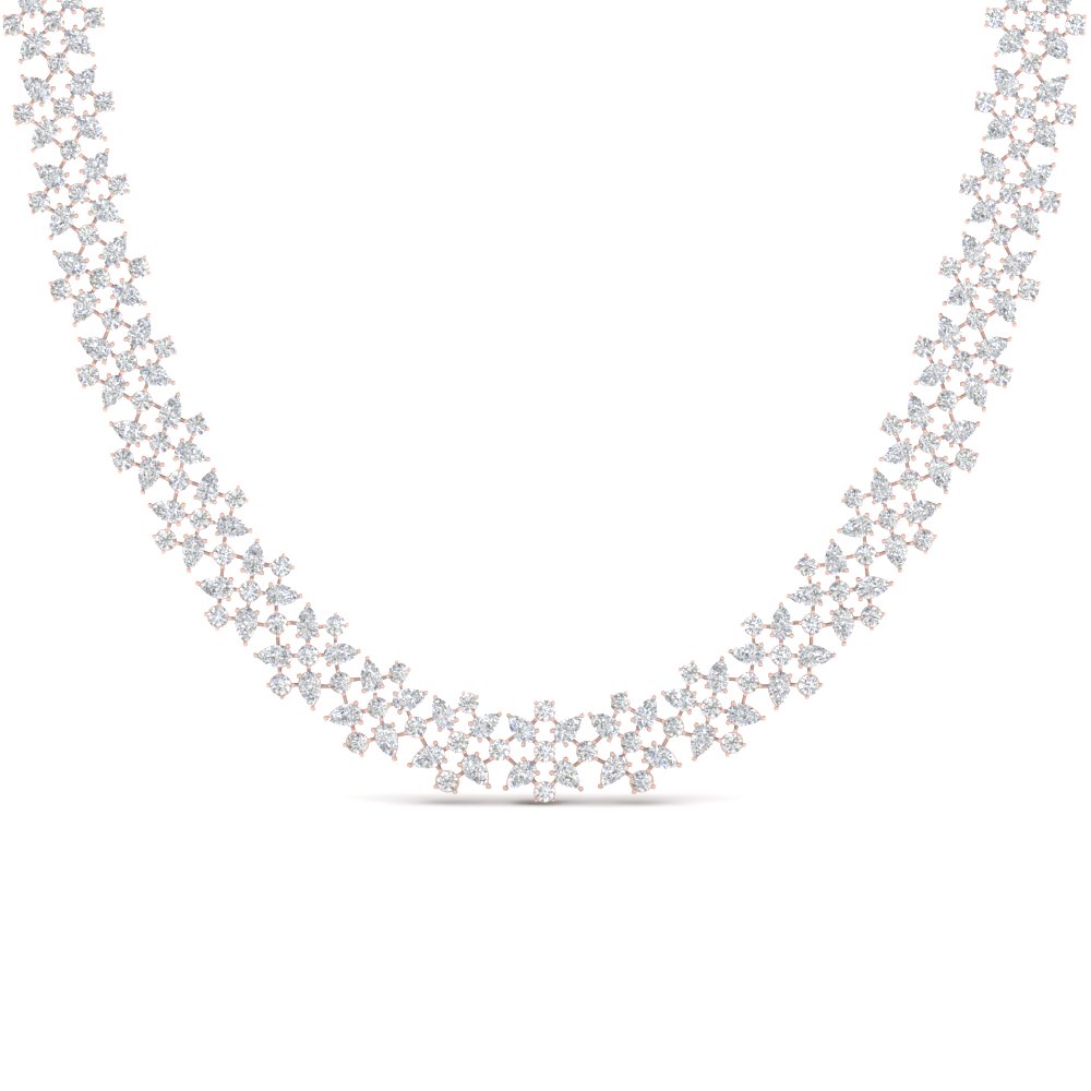 flower-cluster-diamond-necklace-in-FDNK10446-NL-RG