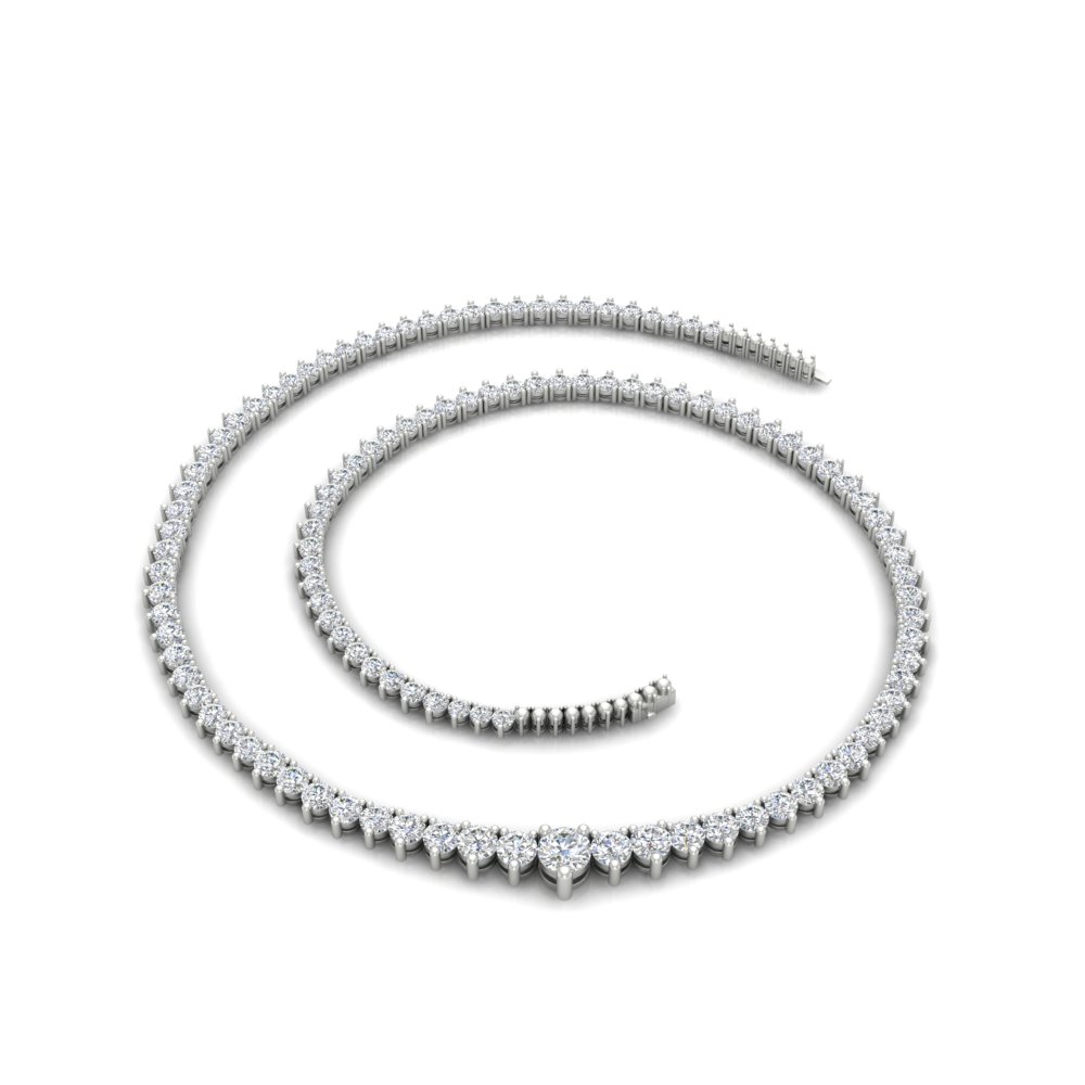 Single Line 9 Carat Tennis Diamond Necklace