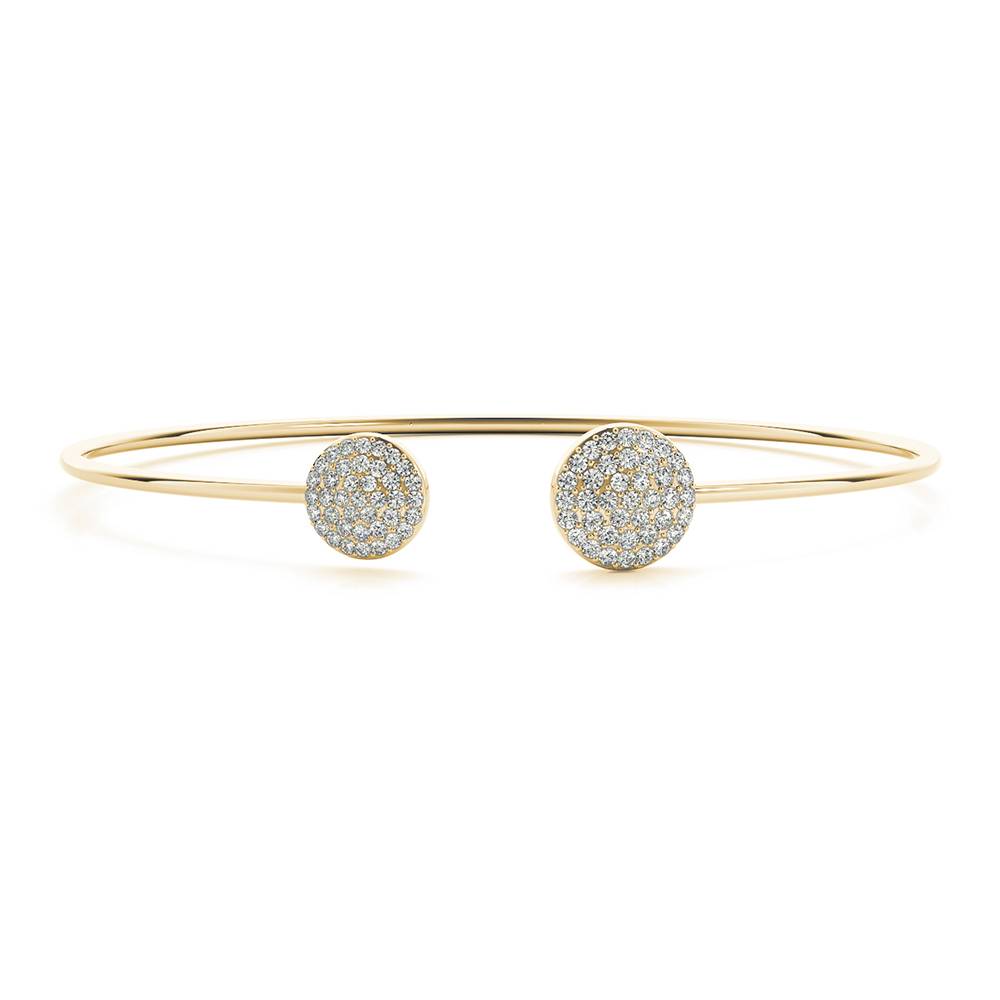 open round diamond bangle bracelet in FDOBR70501 NL YG