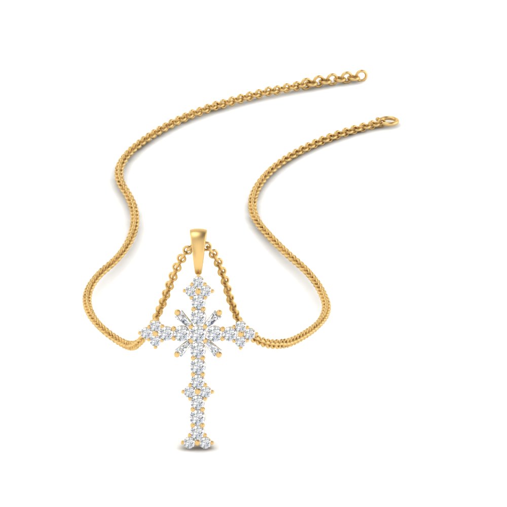 1.50-carat-womens-diamond-cross-pendant-necklace-in-FDPD10867-NL-YG