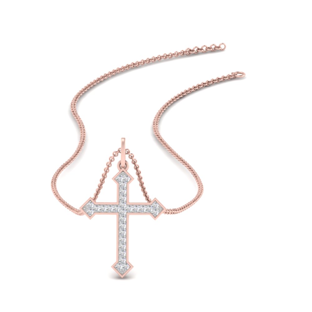Macy's Diamond Cross Pendant Necklace in 14k White Gold (1/2 ct. t.w.) -  Macy's