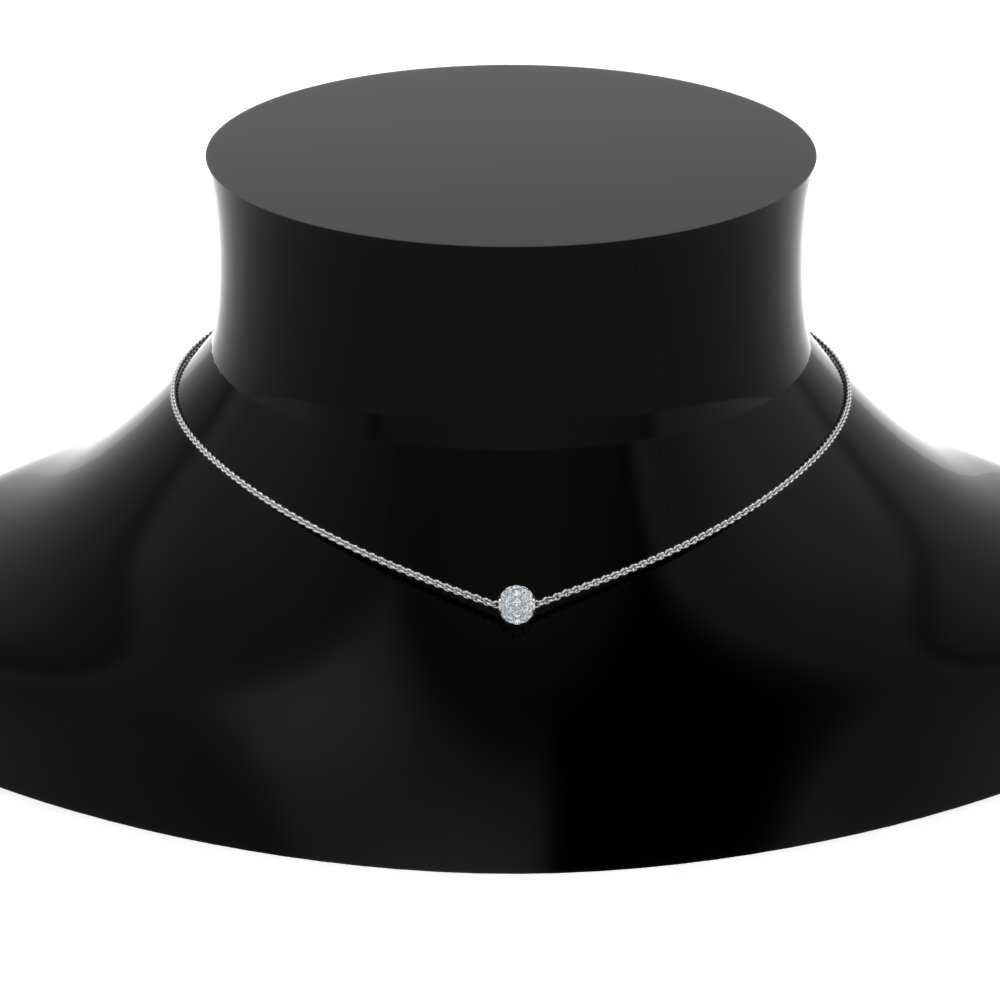 Gold Ball Pendant For Women with 14K White Gold White Diamond