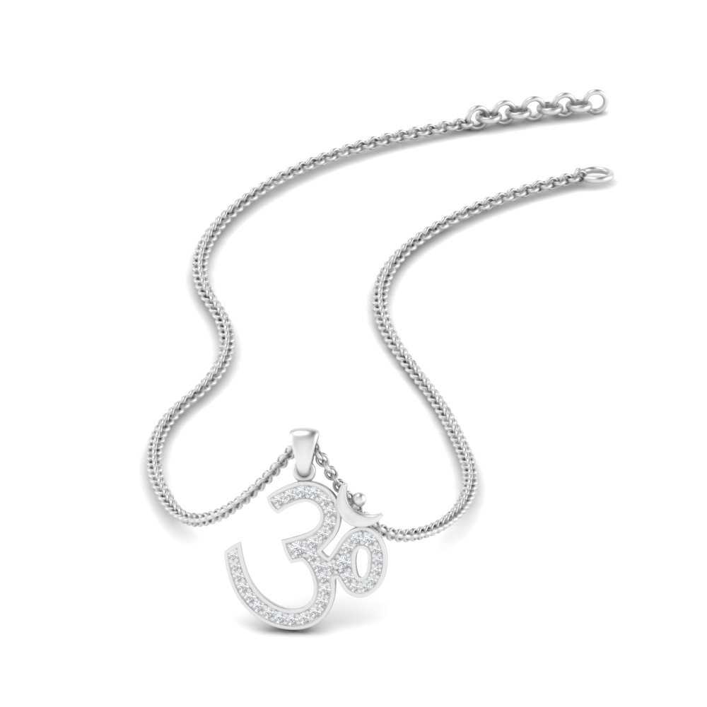diamond om pendant in FDPD9729 NL WG