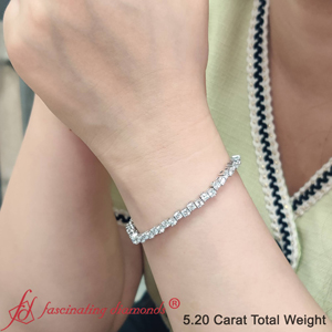 Zig Zag Tennis Diamond Bracelet In 14k White Gold FDBRC10410