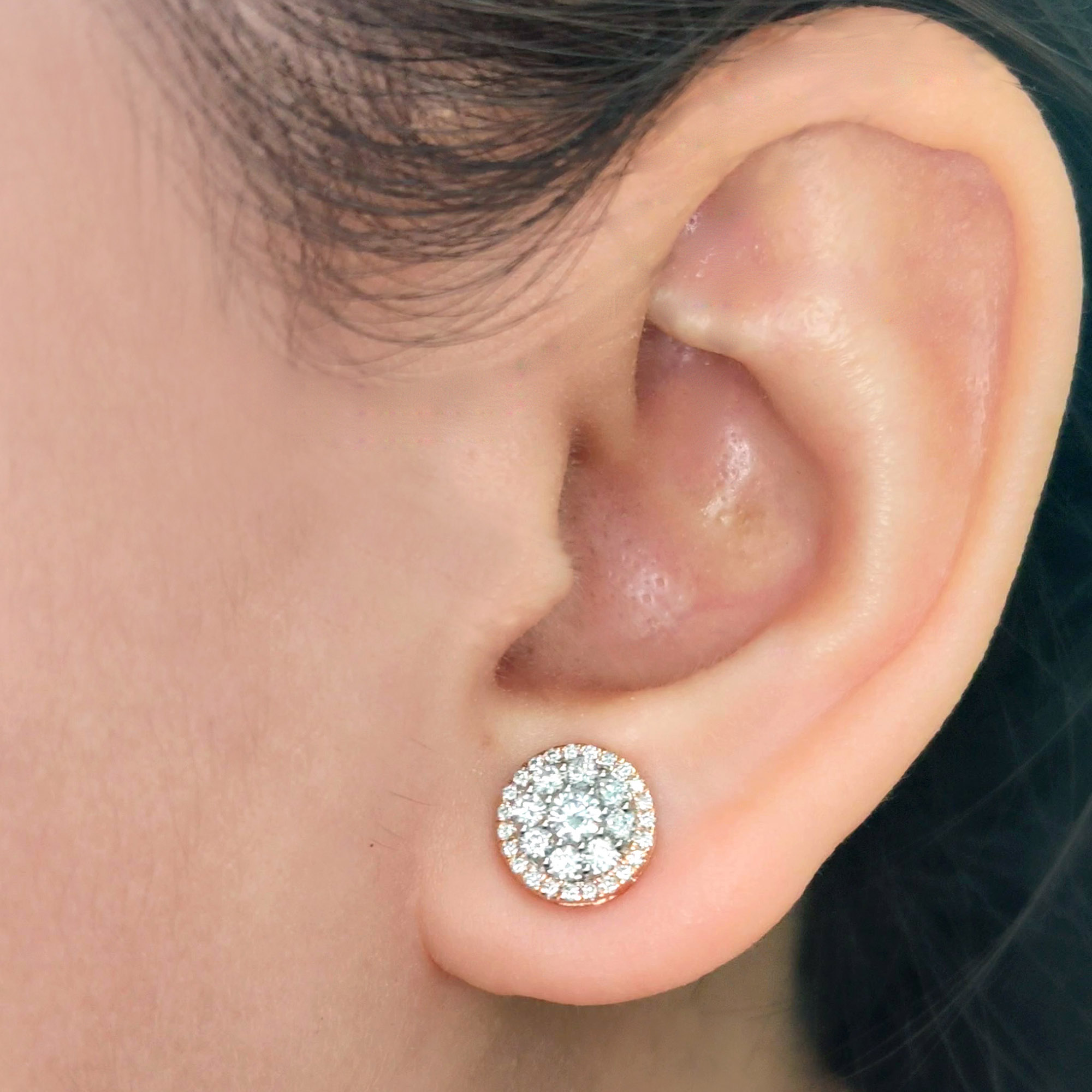 Round Diamond Stud Earrings (3/4 ct. tw.) in 18K White Gold