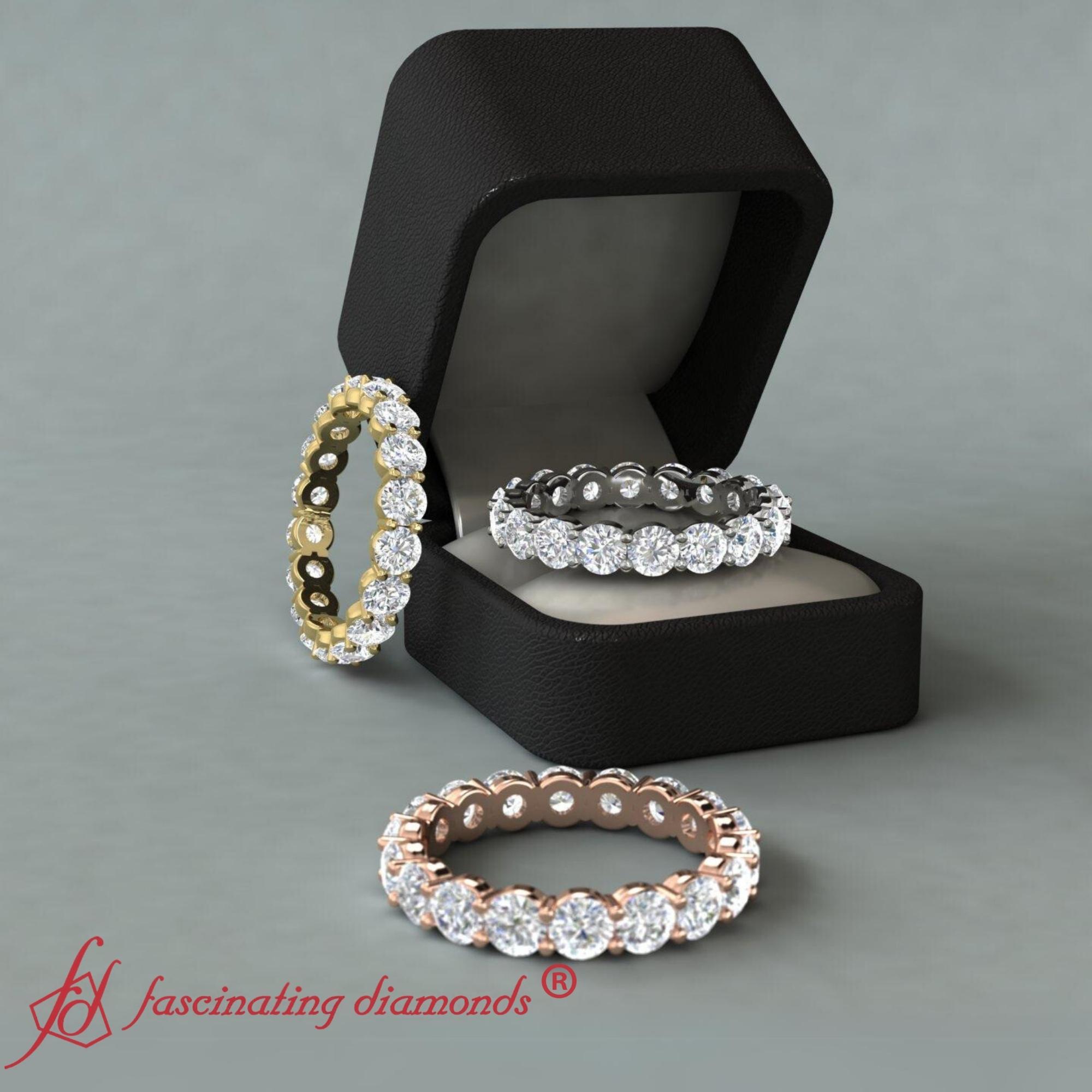 Eternity Wedding Band, Pink Gold And Diamonds - Categories