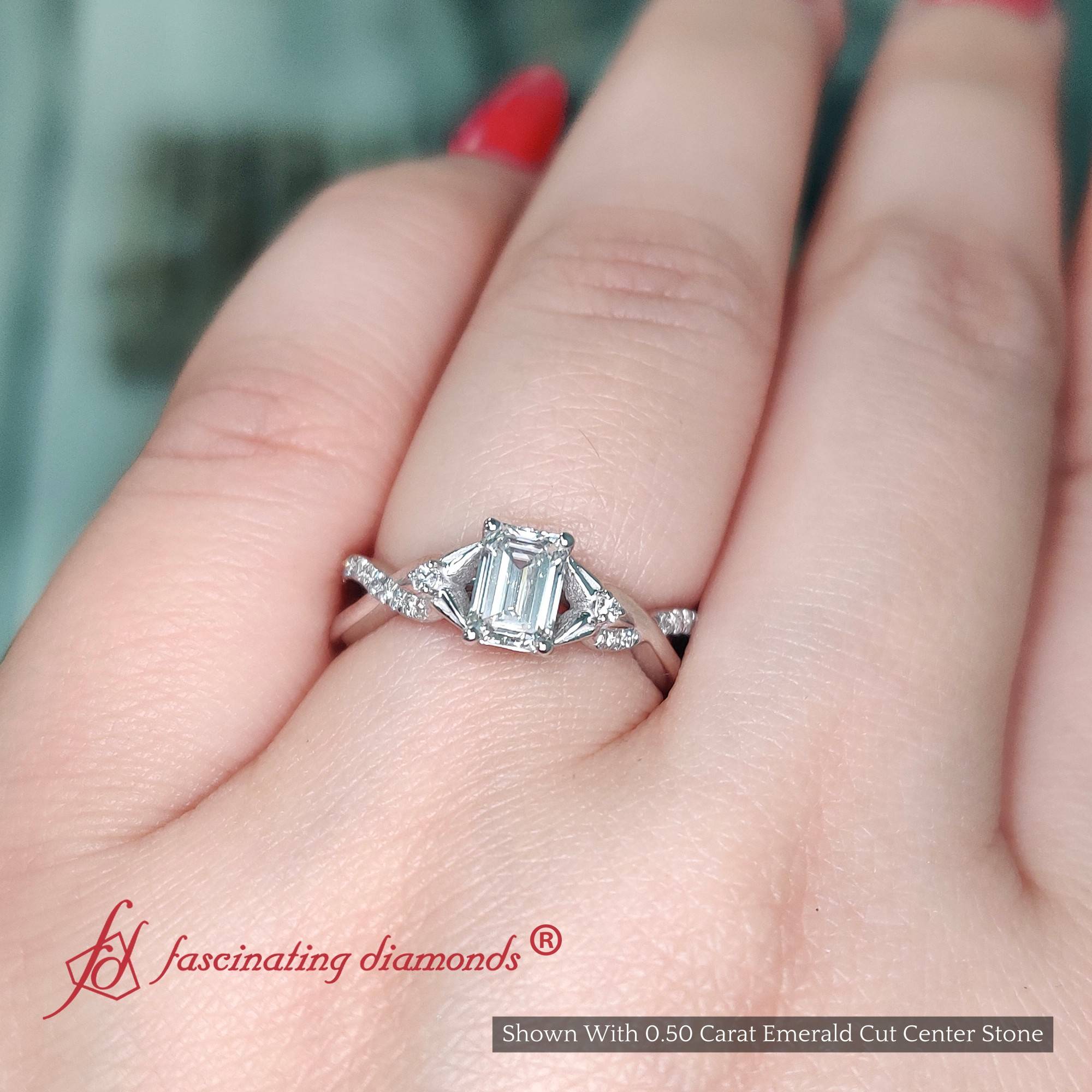 White Gold 1 Carat Diamond Engagement Ring El Toro thumbnail