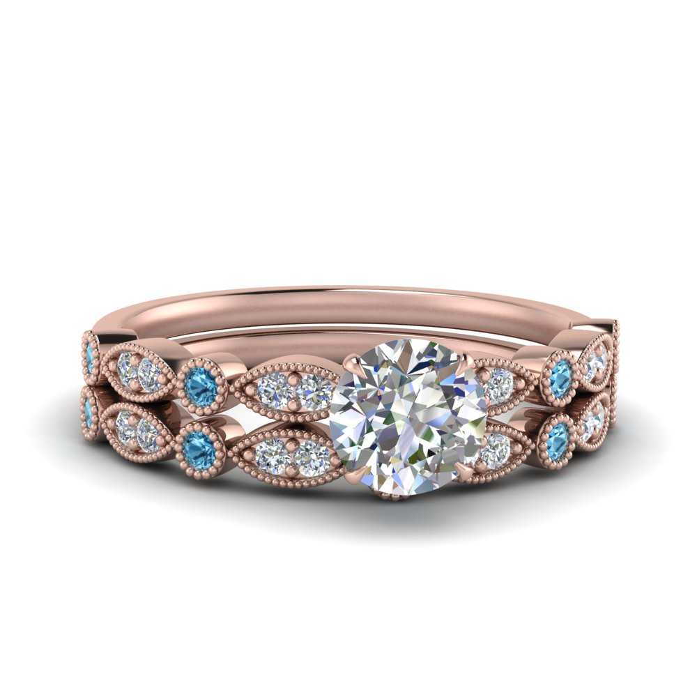 Fascinating Diamonds 1 Carat Scalloped Diamond Round Cut Wedding Band Rose Gold