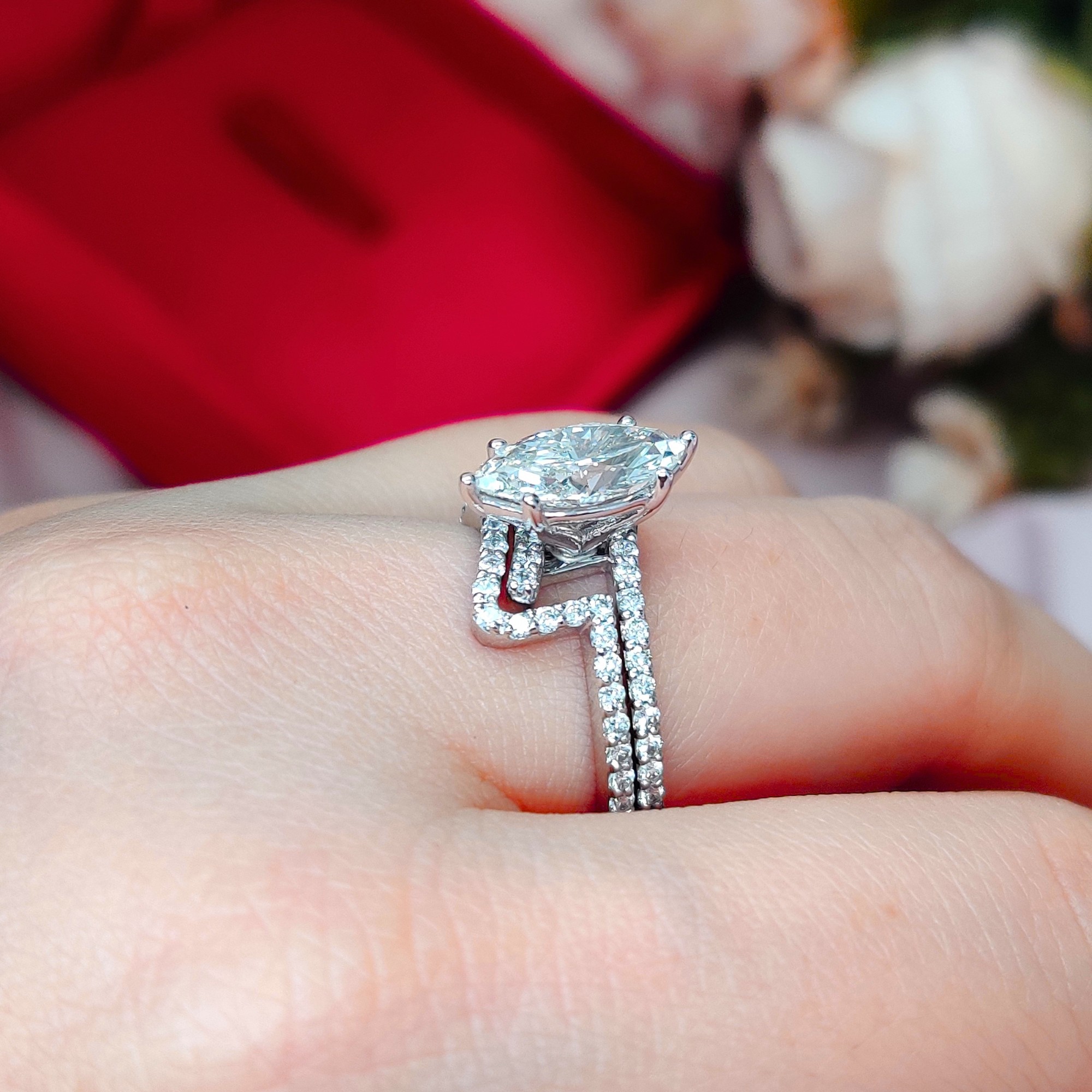 Bypass Diamond Bridal Ring Set