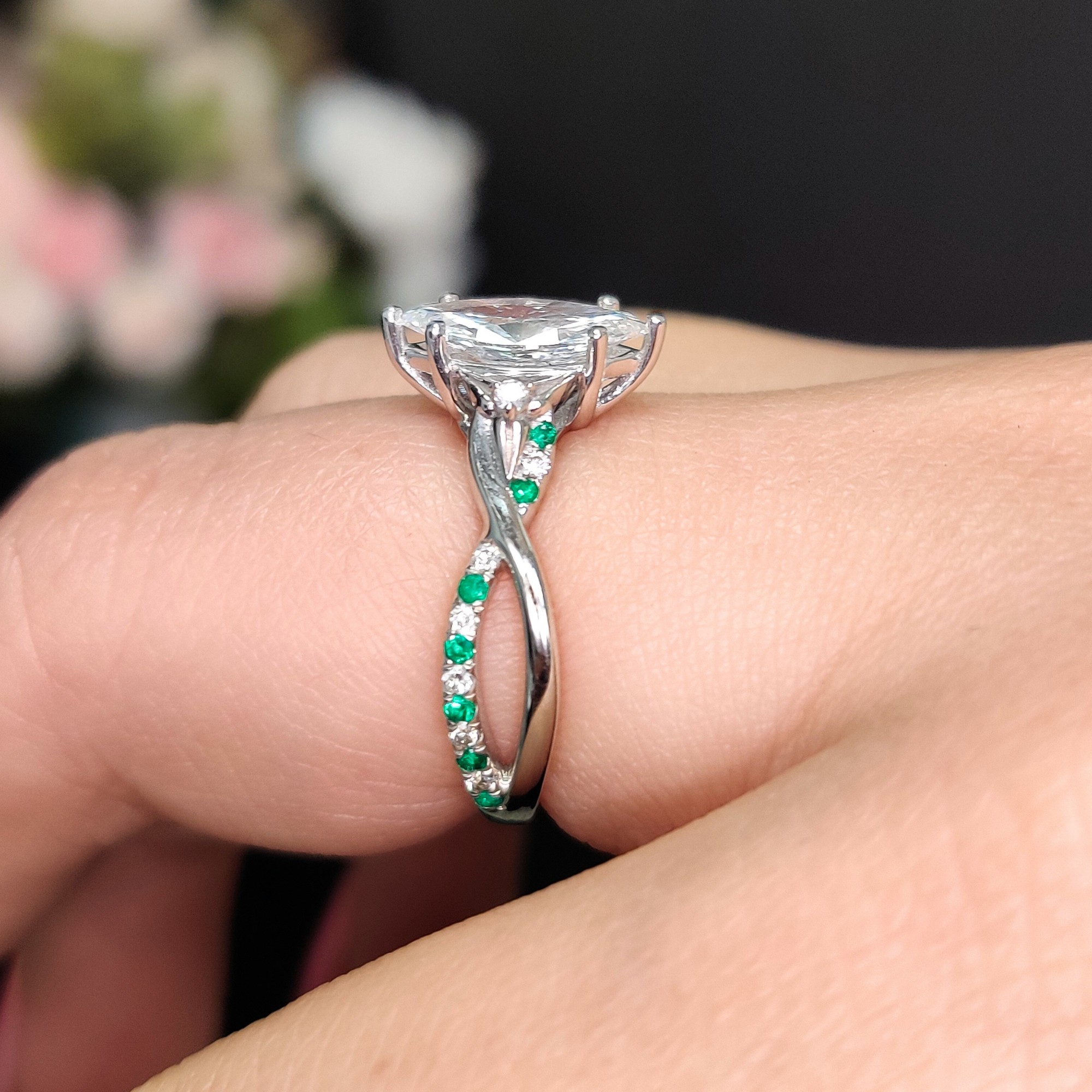 Infinity Daisy Floral Diamond Ring