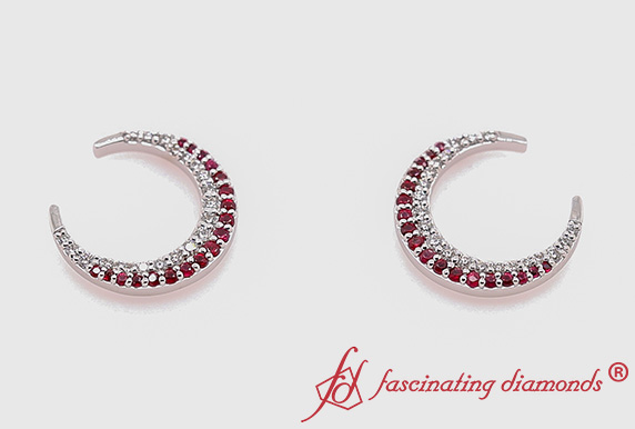 Radiant Ruby Diamond Earrings  Alapatt Diamonds
