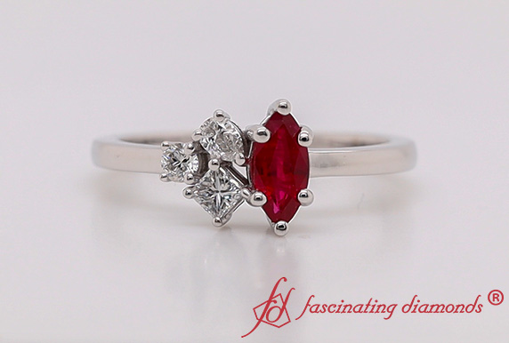 Non Traditional Ruby Ring