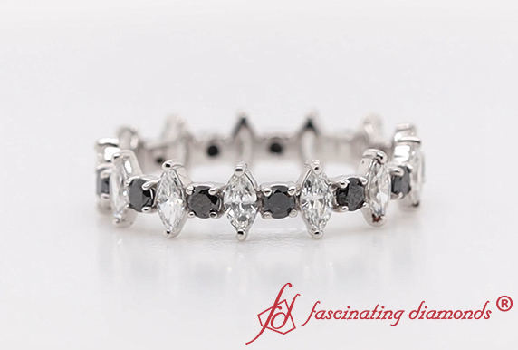 Marquise And Round Eternity Band