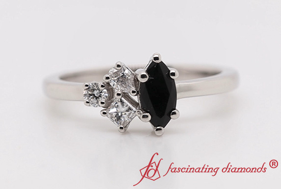 Petite Onyx Engagement Ring