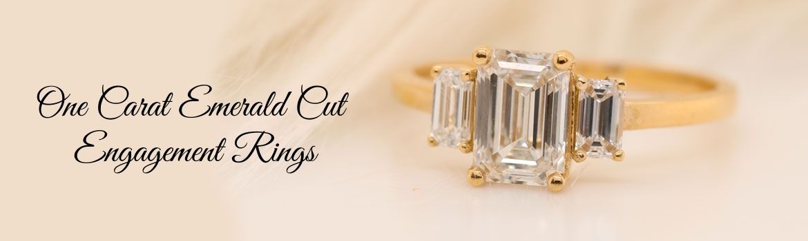 1 Carat Emerald Cut Engagement Ring