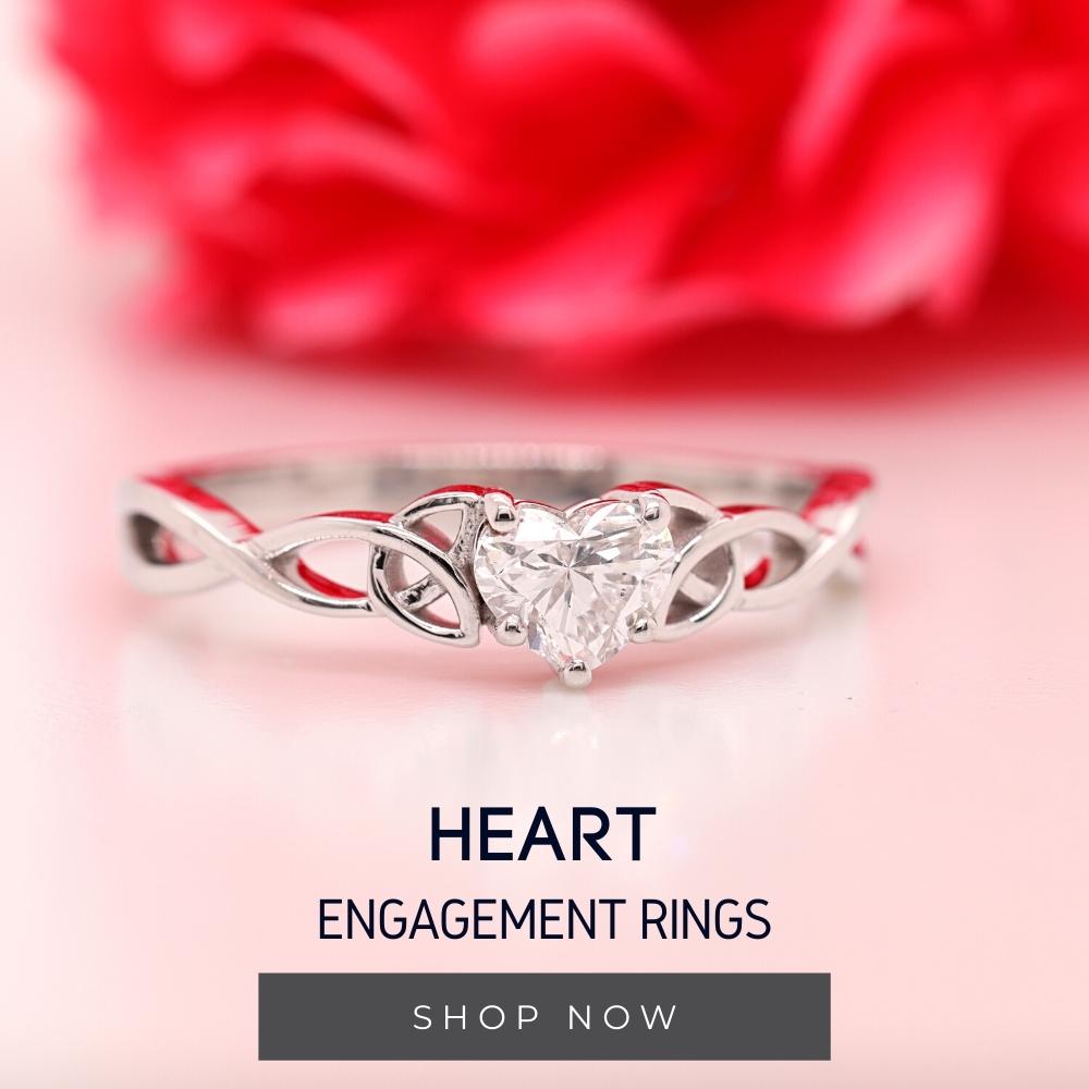 Customer Created Heart Shaped Engagement Rings