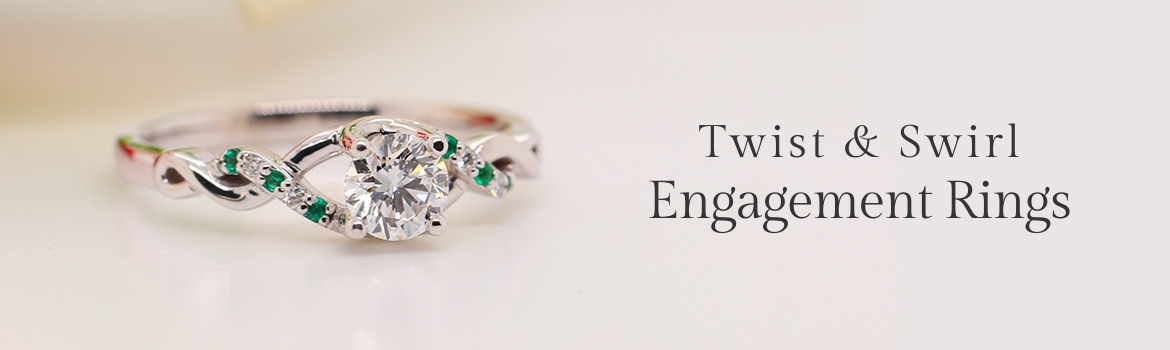 Twisted Swirl Engagement Rings