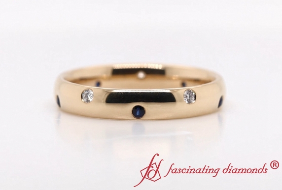 Mens 2 Tone Double Inlay Band In 14K White Gold | Fascinating Diamonds