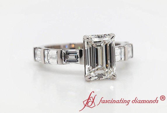 Baguette Lab Diamond Ring 
