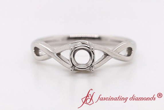 Twisted Solitaire Semi Mount Ring 