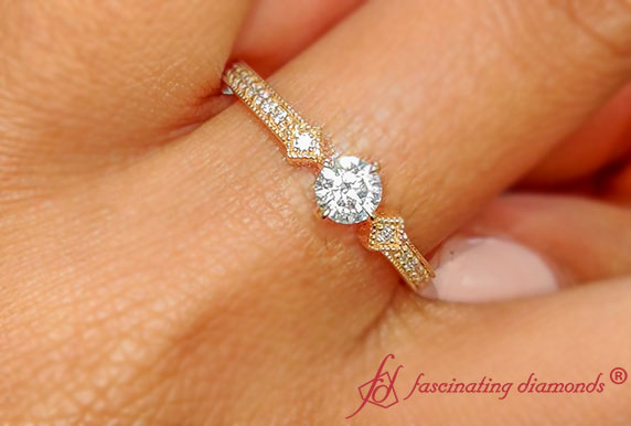 Tension-Set Engagement Ring | Bold Design | Citrus Studio 14K White Gold / 5.5 / Natural Diamond