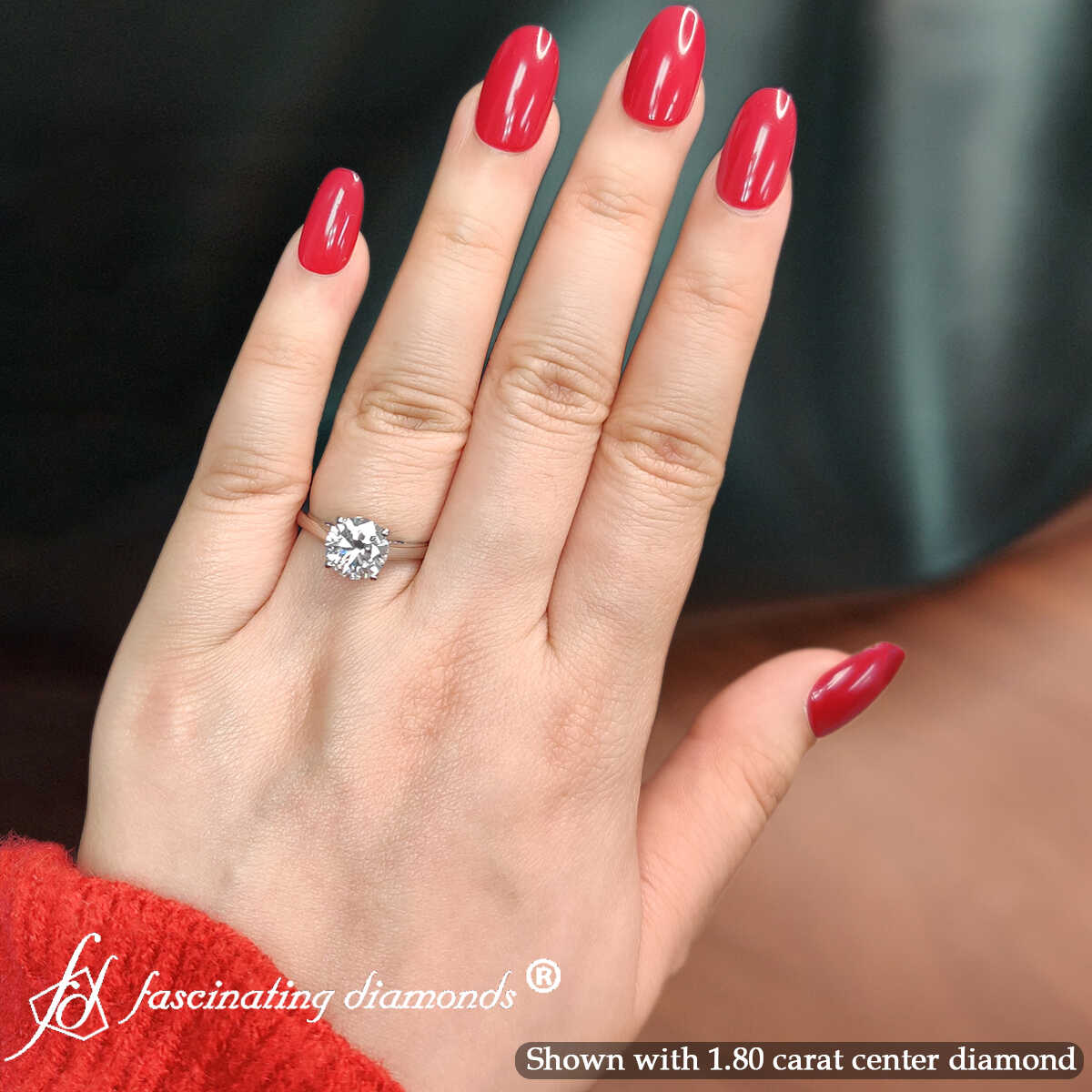 Round Shaped Perfectly Fit Hidden Halo Diamond Ring with Blue Sapphire in 14K White Gold