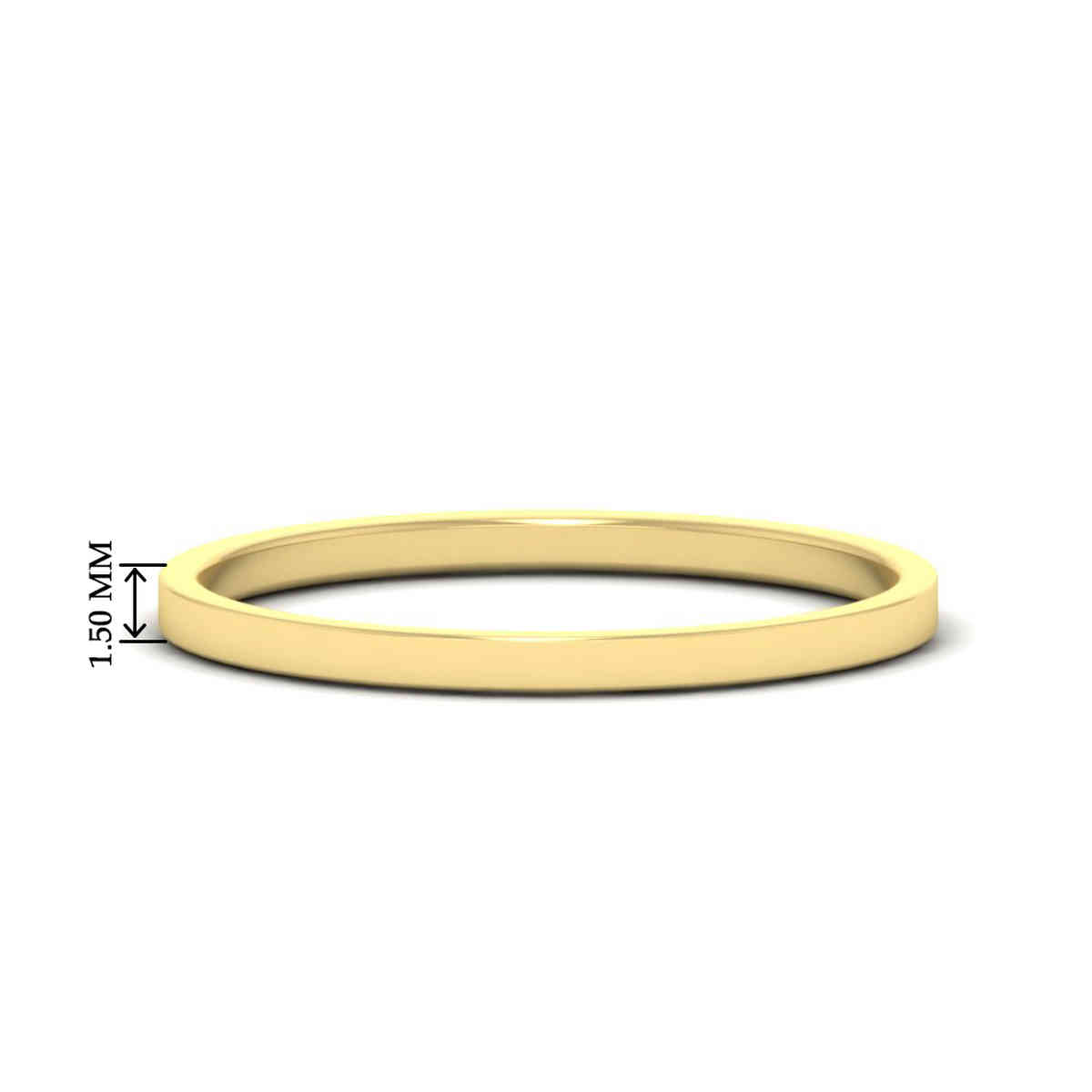 1.50 MM Mini Cigar Band with 14K Yellow Gold undefined