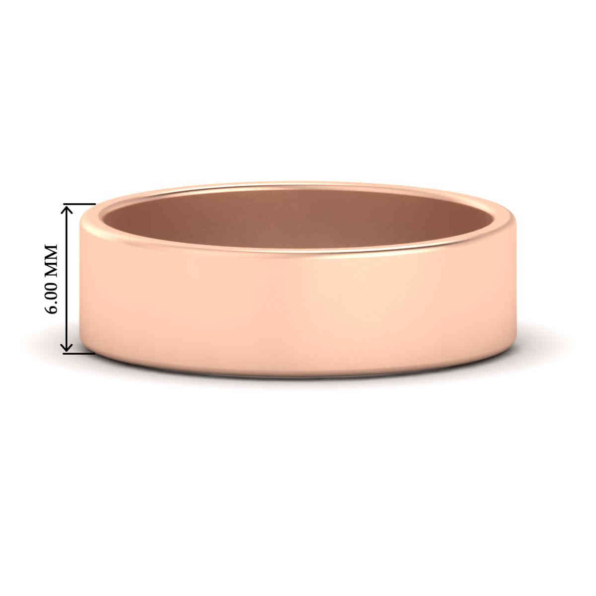 6 MM Modern Cigar Band with 14K Rose Gold undefined
