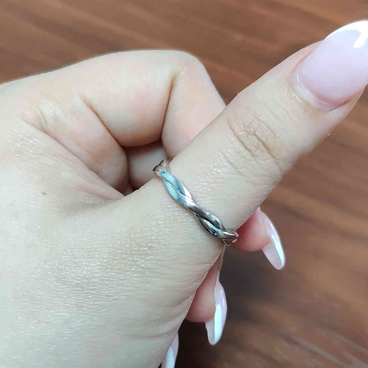 Twisted Vine Gold Band with 14K White Gold undefined