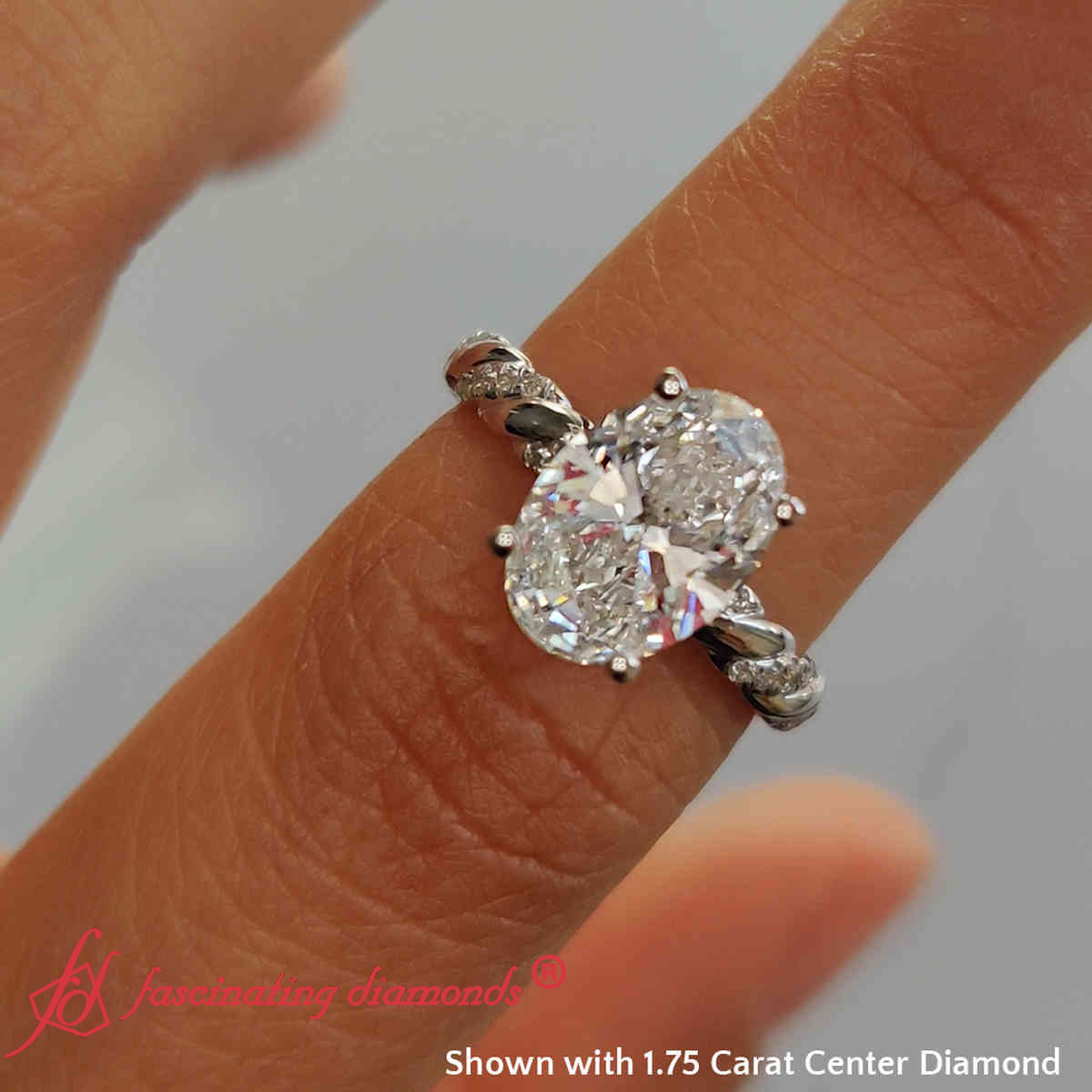 oval shaped diamond sequined braid halo engagement ring in white gold fd9127 lb fancy 1 wg 