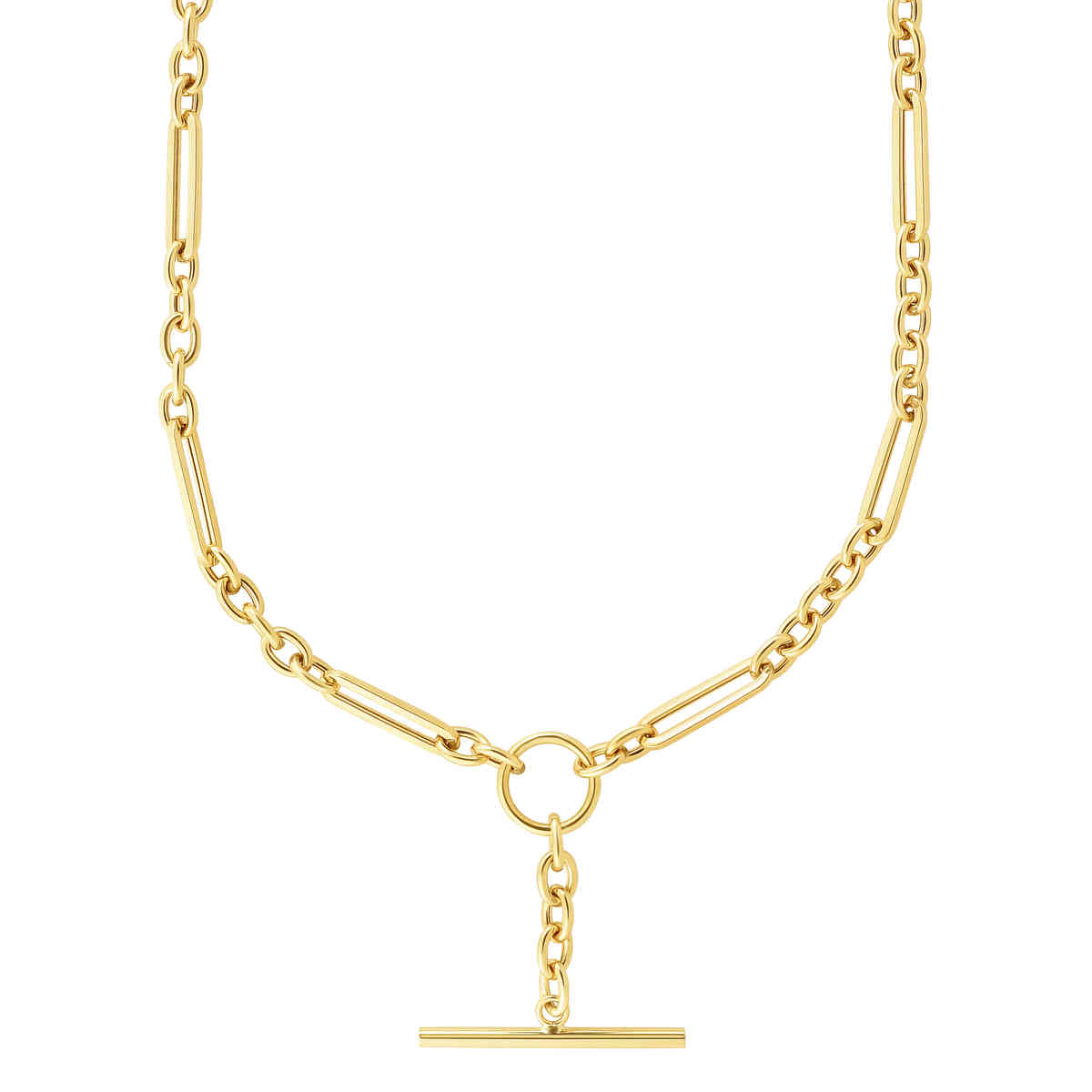 Toggle Chain Link Necklace with 14K Yellow Gold undefined