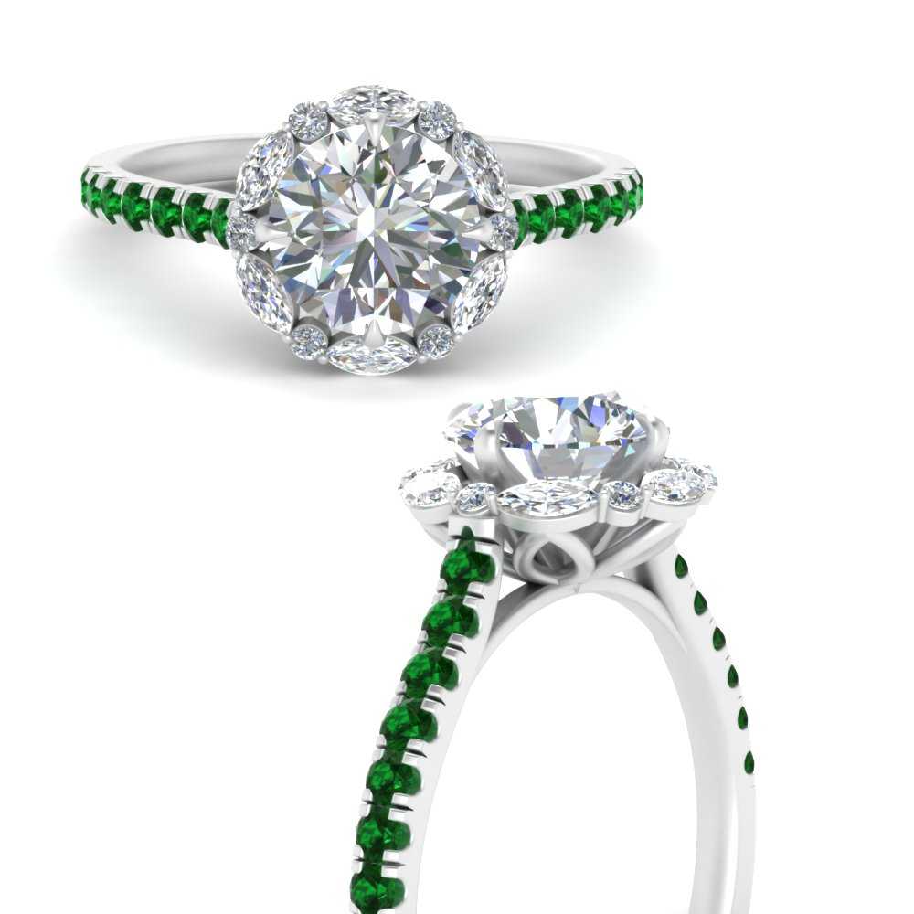 marquise-halo-round-emerald-lab diamond engagement-ring-in-FD66694RORGEMGRANGLE3-NL-WG