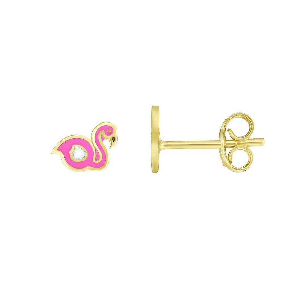 cute-enamel-yellow-gold-swan-earrings-FDERC10273-NL-YG